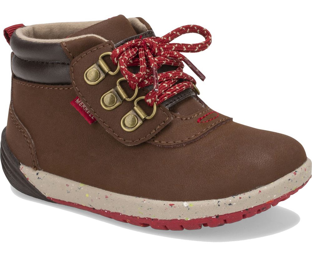 Merrell Boots Brown - Bare Access Steps® 2.0 Jr. - Kids 19ZRHUFTB